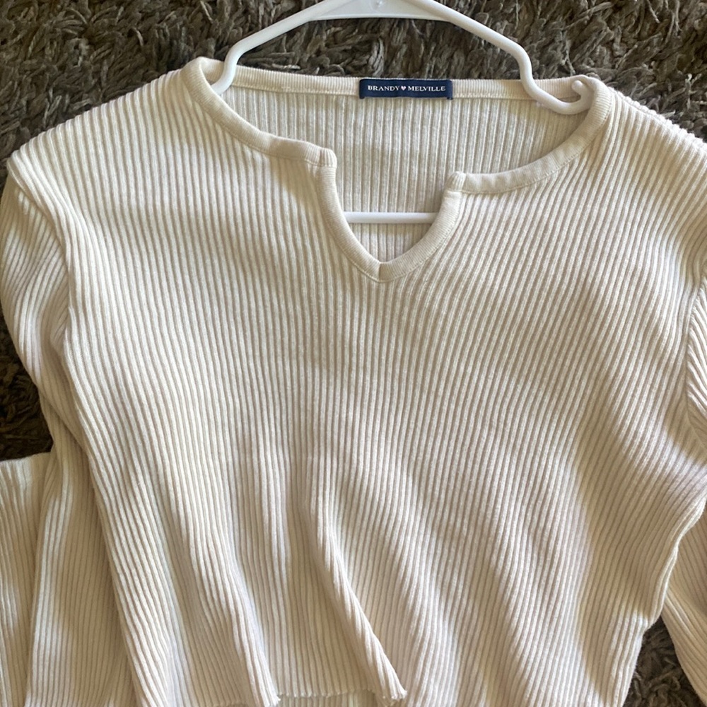 brandy Melville long sleeve crop top SIZE S